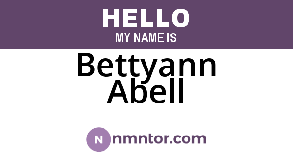 Bettyann Abell