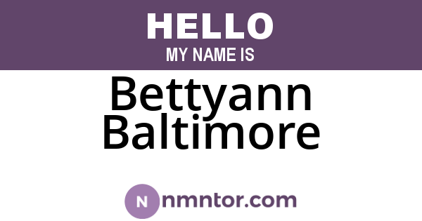 Bettyann Baltimore