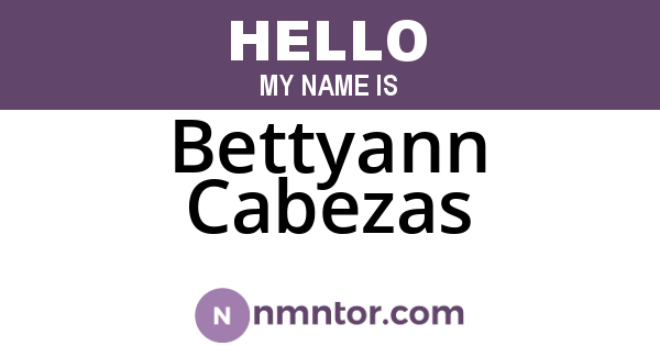 Bettyann Cabezas