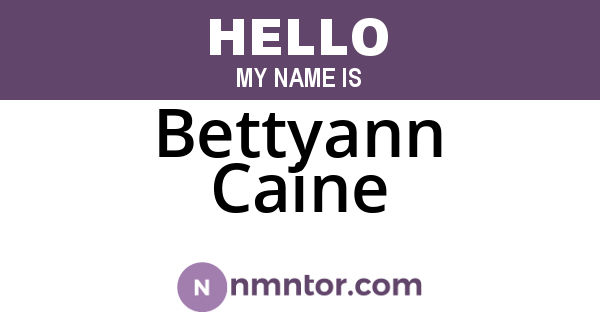 Bettyann Caine