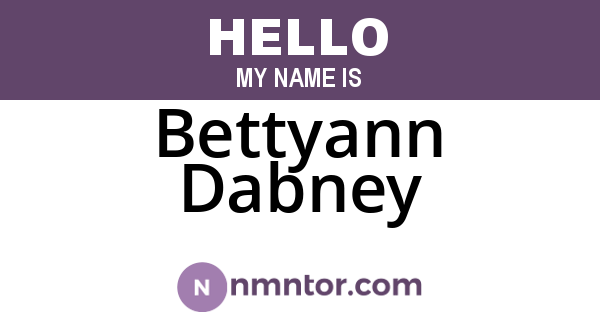 Bettyann Dabney
