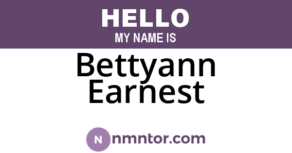 Bettyann Earnest