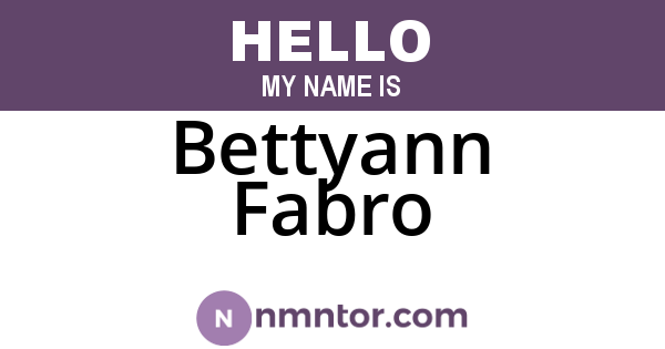 Bettyann Fabro