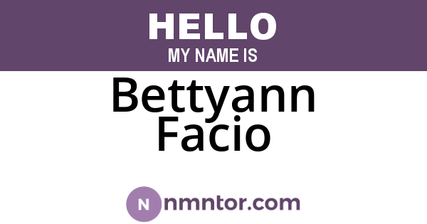 Bettyann Facio