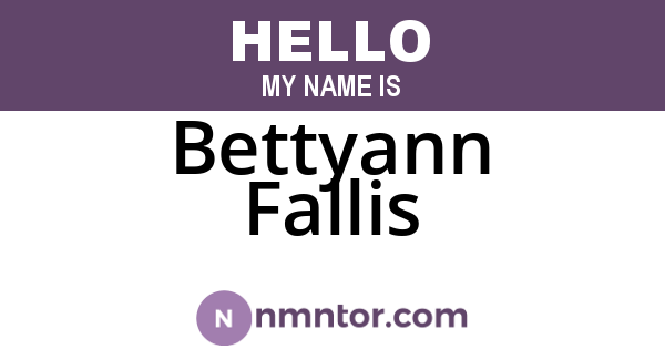Bettyann Fallis