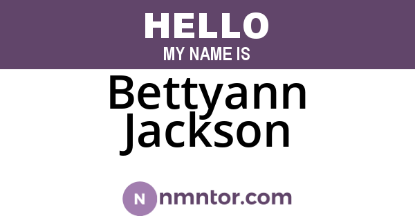 Bettyann Jackson