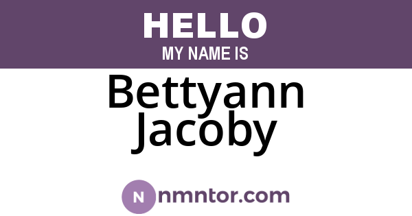 Bettyann Jacoby
