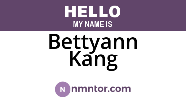 Bettyann Kang