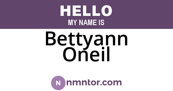Bettyann Oneil