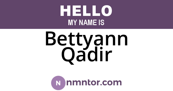 Bettyann Qadir