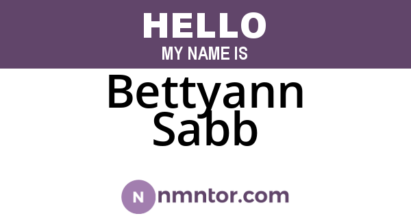 Bettyann Sabb
