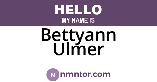 Bettyann Ulmer