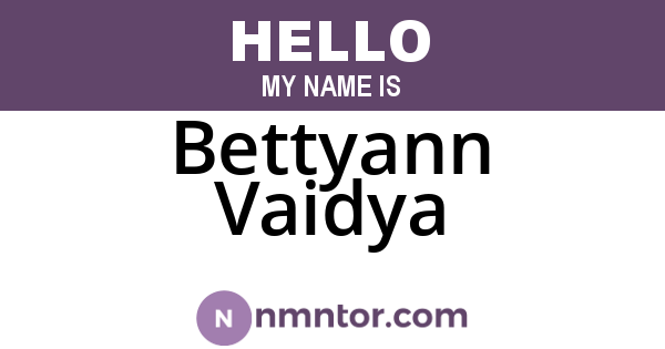 Bettyann Vaidya