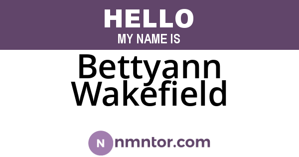 Bettyann Wakefield