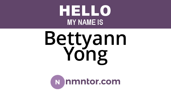 Bettyann Yong