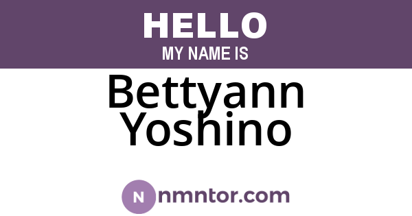 Bettyann Yoshino