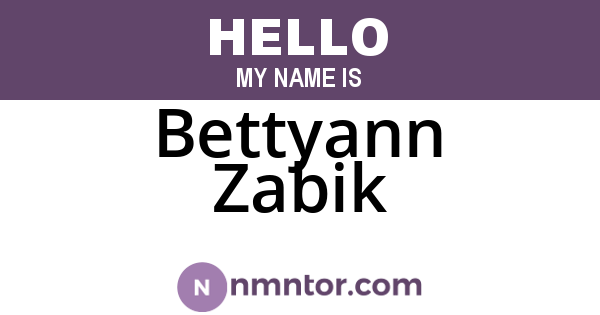 Bettyann Zabik