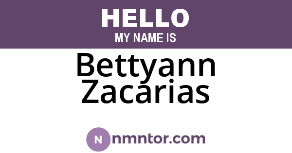 Bettyann Zacarias