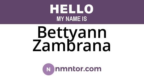 Bettyann Zambrana