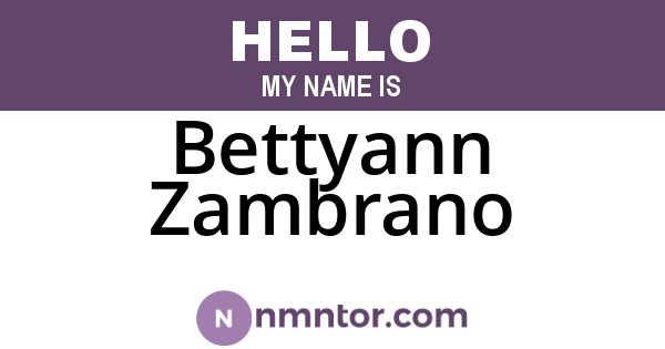Bettyann Zambrano
