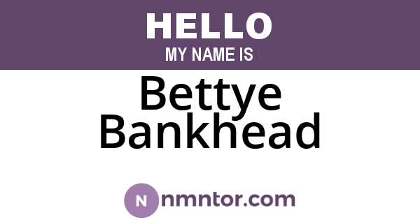 Bettye Bankhead
