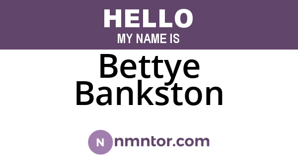 Bettye Bankston