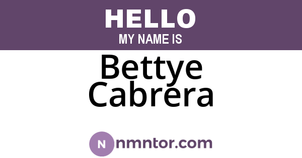 Bettye Cabrera