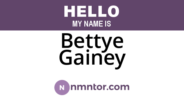 Bettye Gainey