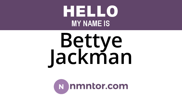 Bettye Jackman