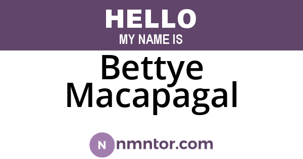 Bettye Macapagal