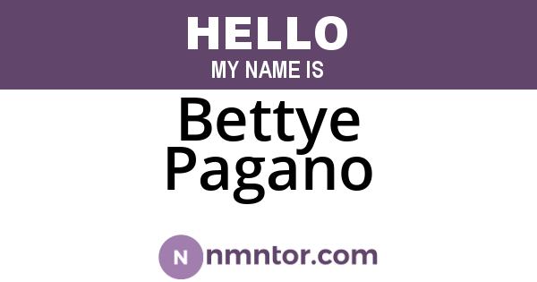 Bettye Pagano