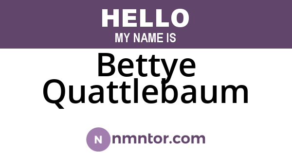 Bettye Quattlebaum