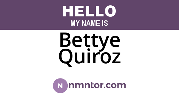 Bettye Quiroz