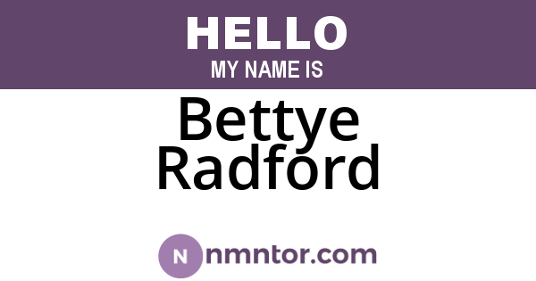 Bettye Radford