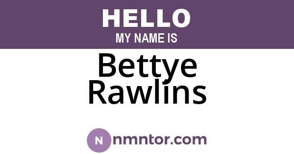 Bettye Rawlins