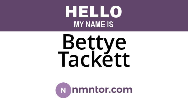 Bettye Tackett