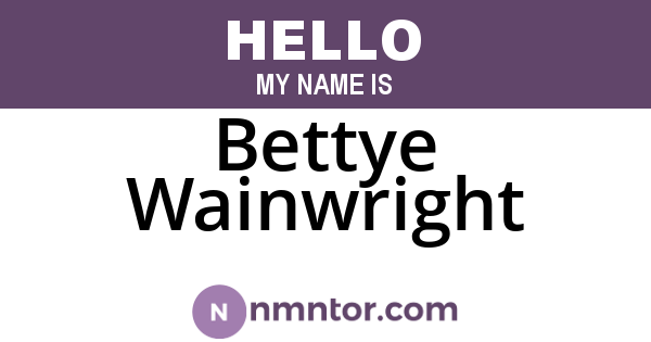 Bettye Wainwright