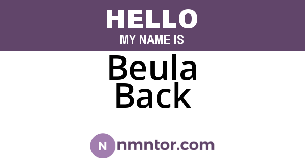 Beula Back