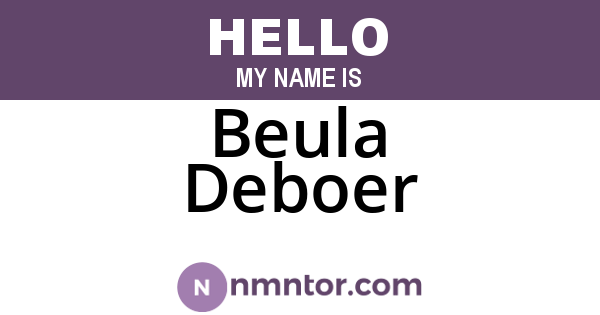 Beula Deboer