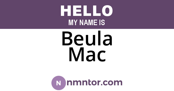 Beula Mac