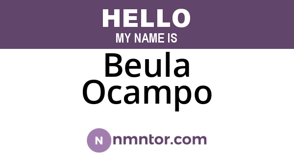 Beula Ocampo