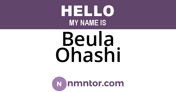 Beula Ohashi