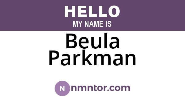 Beula Parkman