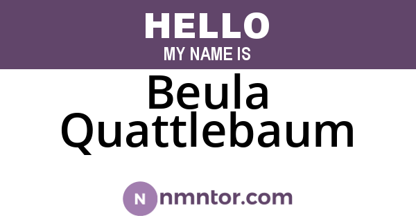 Beula Quattlebaum