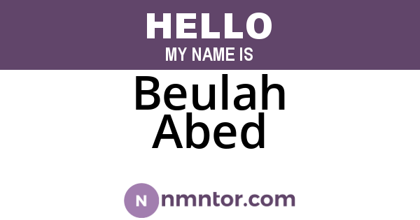 Beulah Abed