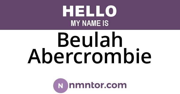 Beulah Abercrombie