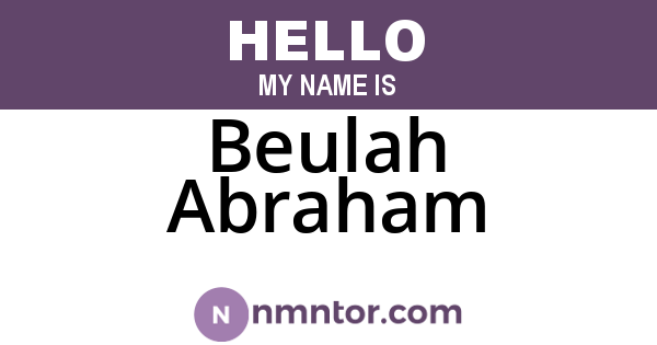Beulah Abraham