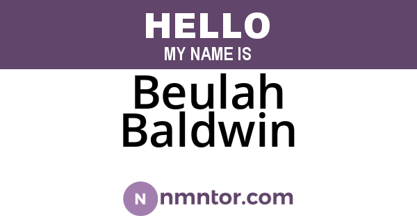 Beulah Baldwin