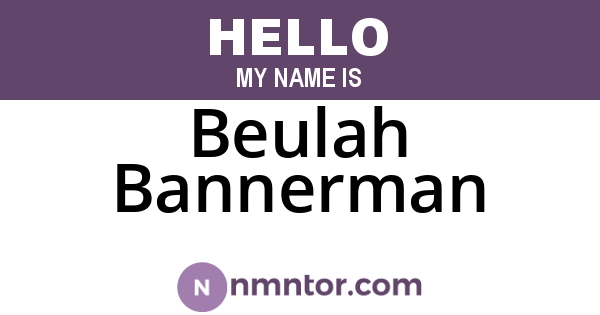 Beulah Bannerman