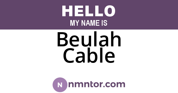 Beulah Cable